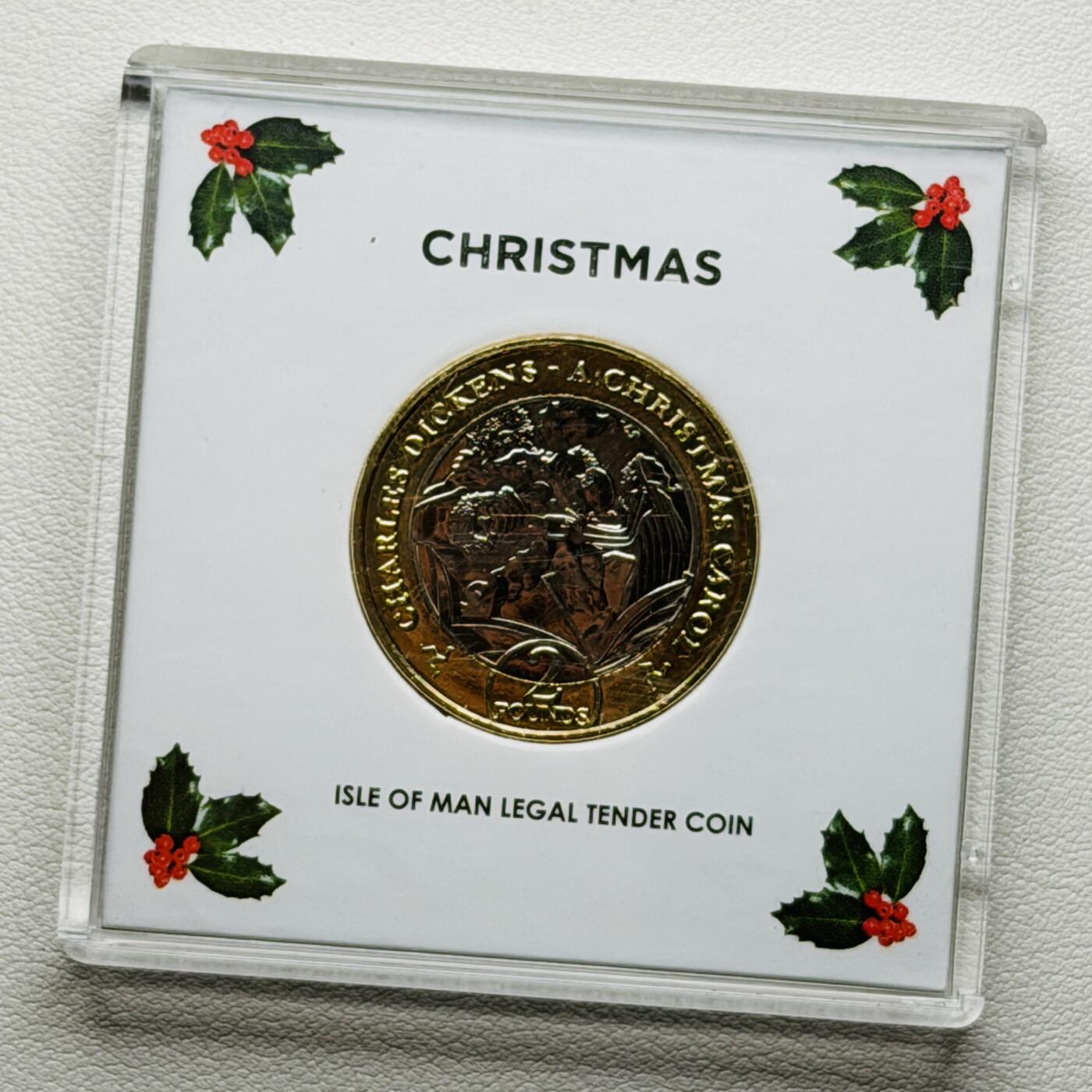 ＜星葵🌻钱币社＞硬币场·第71期·3月10日发货 马恩岛2020年圣诞颂歌·圣诞幽灵2镑双金属纪念币