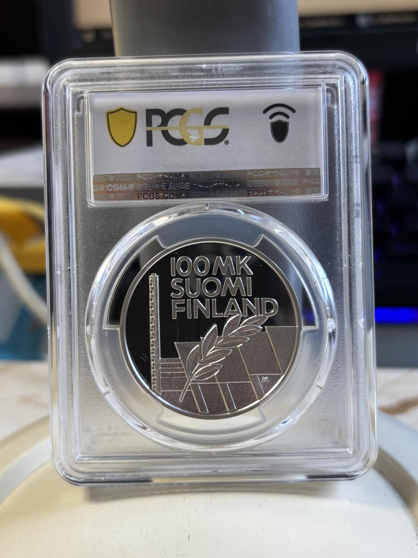 第193期拍卖 芬兰1994年欧洲田径锦标赛-赛跑精制版银币PCGS-PR69,925银，24克，