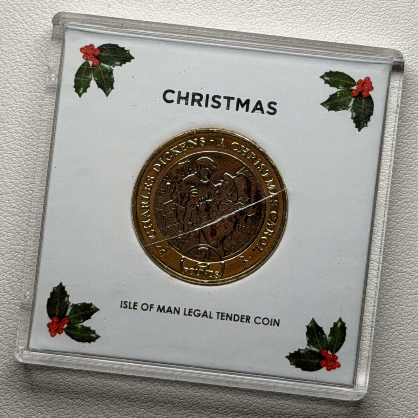 ＜星葵🌻钱币社＞硬币场·第71期·3月10日发货 马恩岛2020年圣诞颂歌· 小吝啬鬼斯克鲁奇和蒂姆2镑双金属纪念币