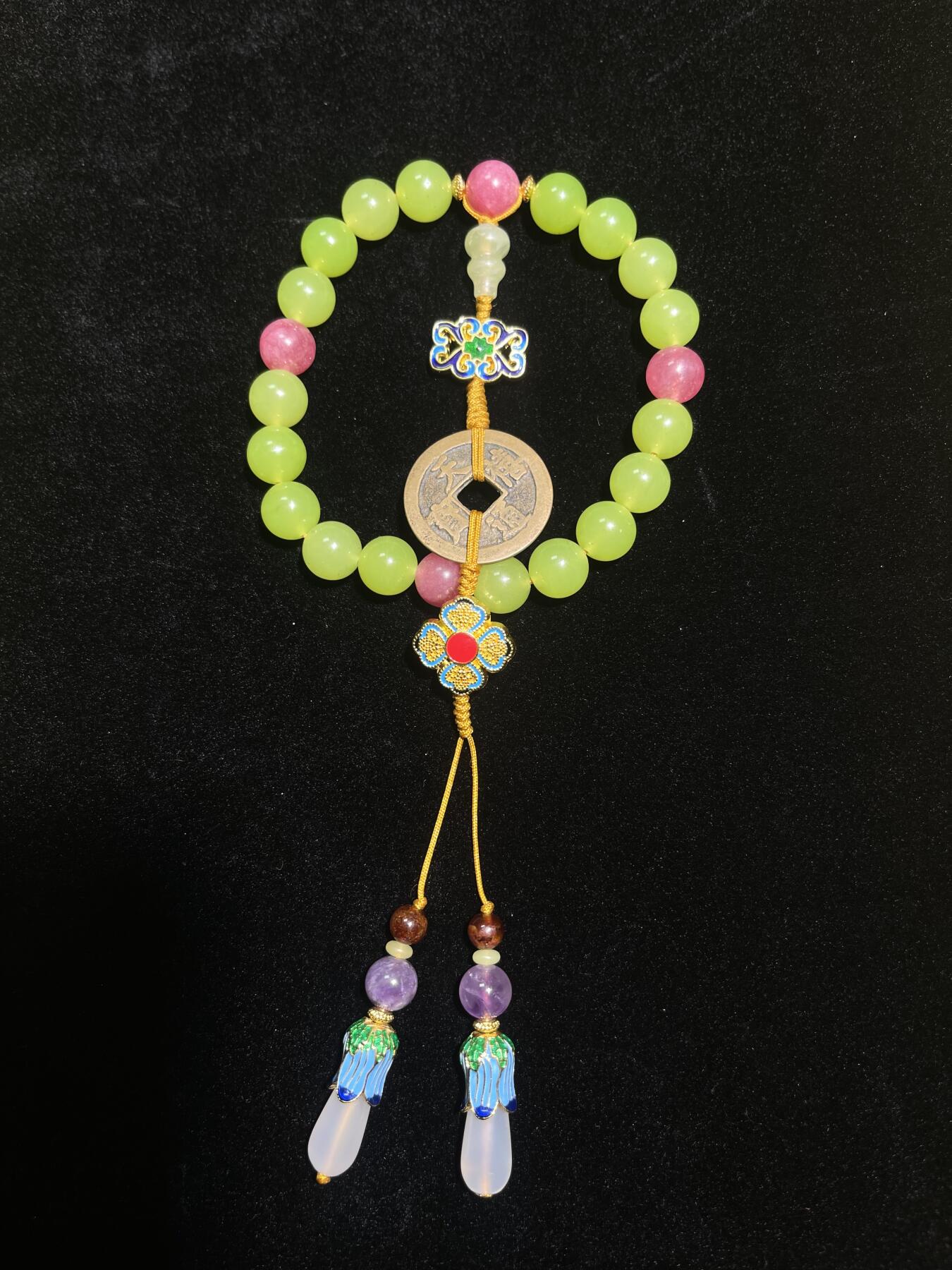 古钱币十八子手持念珠手串-天禧通宝