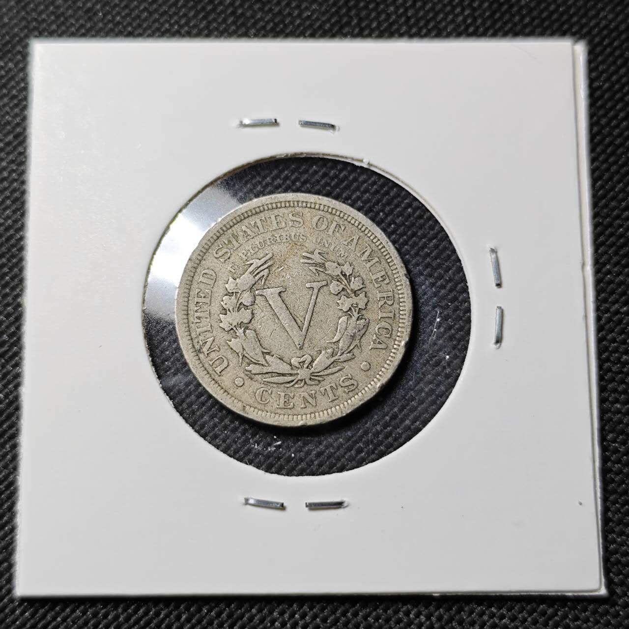 KK钱币收藏小铺   第401期 2月预留时间 周末发货  1902美国5分