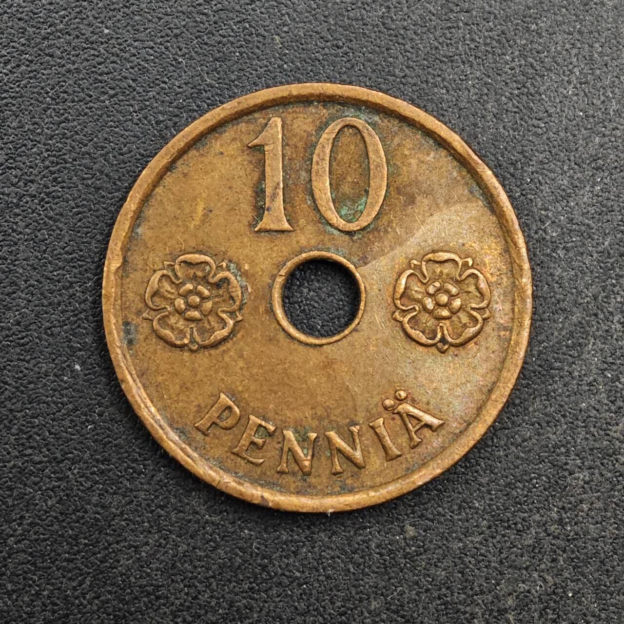 【淘币小摊】实时拍第八百七十七拍   散币场    每周一统一发货 芬兰1941年10芬妮铜币