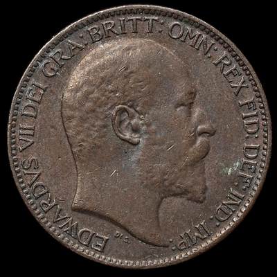 修遠堂世界钱币第106期，请看参拍说明 - 1906年英国1法新铜币