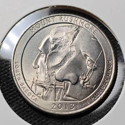 KK钱币收藏小铺   第402期 2月预留时间 周末发货 -  2013美国25分纪念币 好品