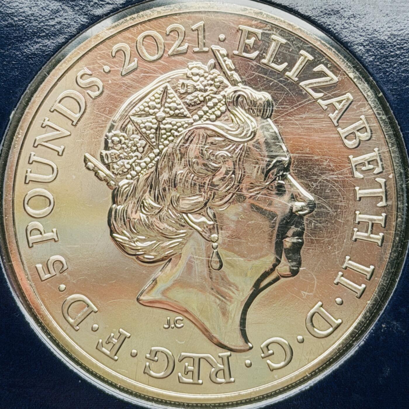 ＜星葵🌻钱币社＞硬币场·第71期·3月10日发货 英国2021年奇先生妙小姐上映50周年·快乐先生5镑克朗型纪念币
