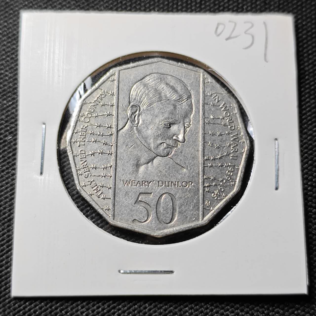 KK钱币收藏小铺   第402期 2月预留时间 周末发货  澳大利亚50便士纪念币