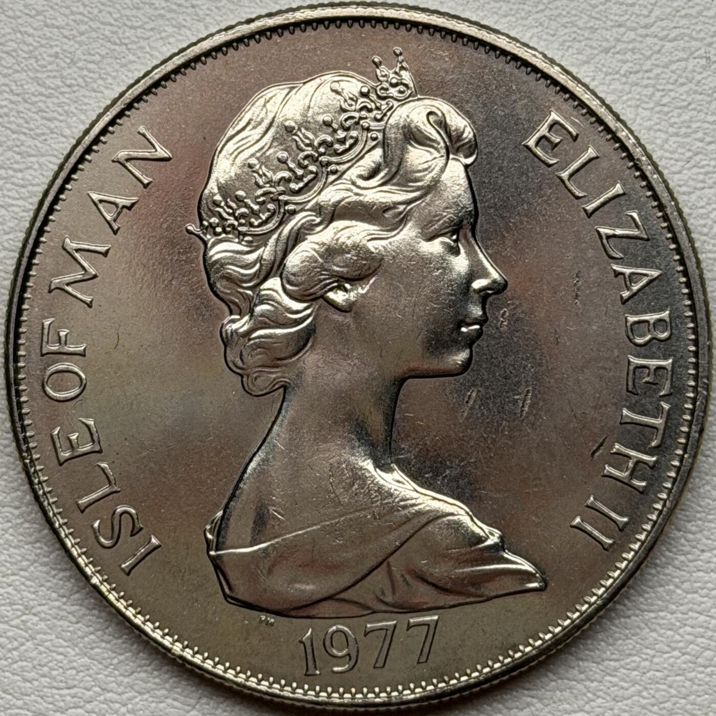 ＜星葵🌻钱币社＞硬币场·第71期·3月10日发货 马恩岛1977年女王登基25周年盒装1克朗纪念币