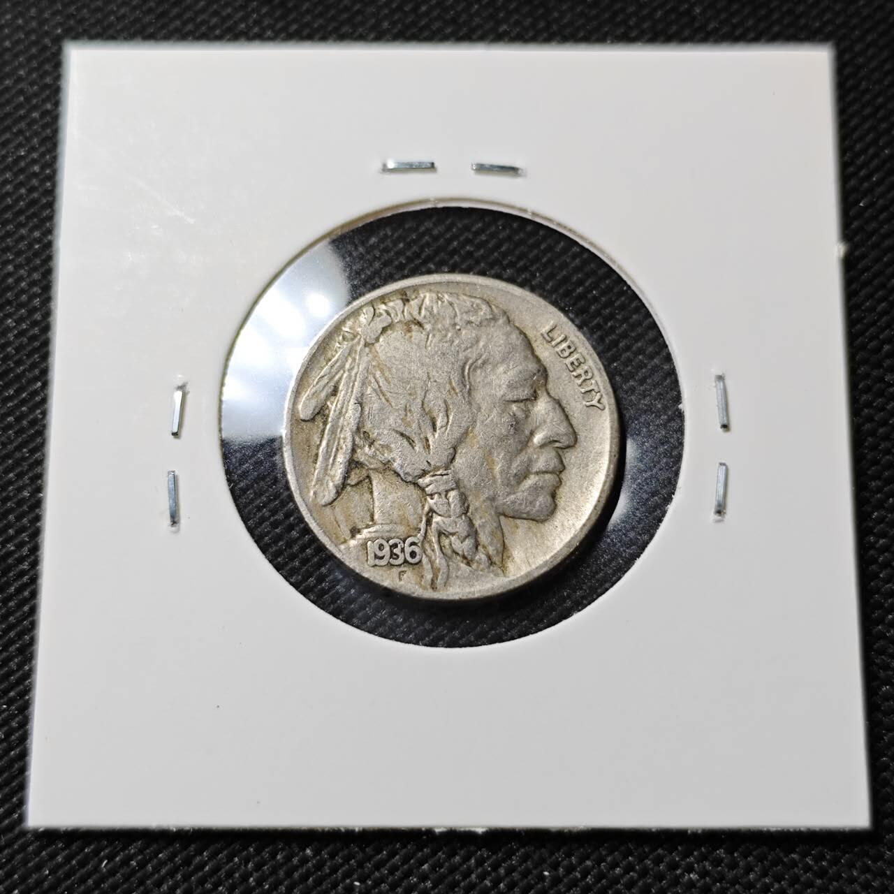 KK钱币收藏小铺   第401期 2月预留时间 周末发货  1936美国5分镍币