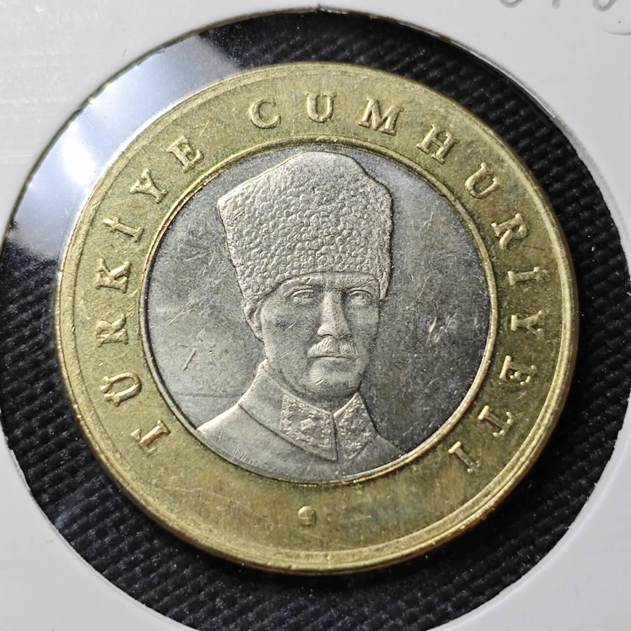 KK钱币收藏小铺   第401期 2月预留时间 周末发货  2024土耳其5里拉双色币