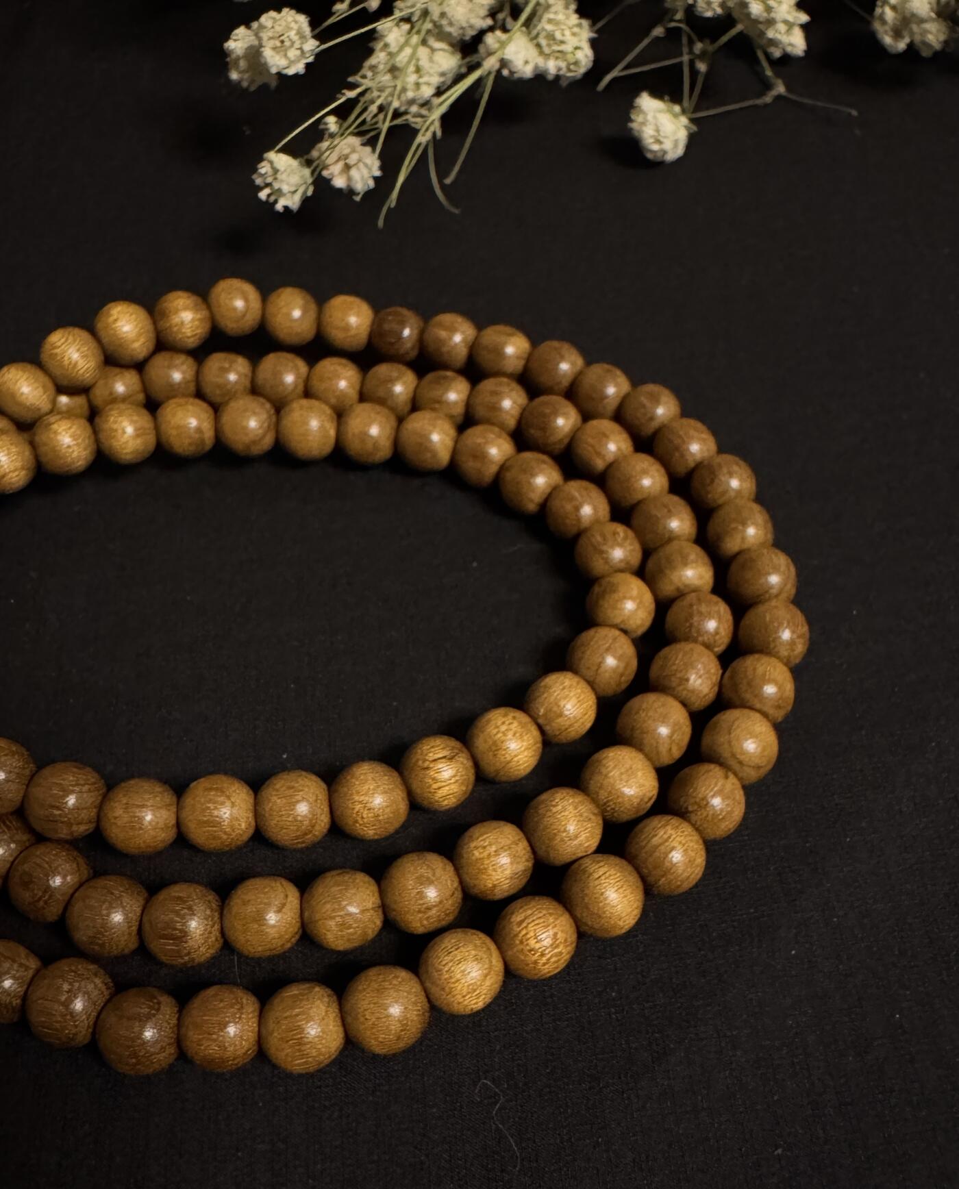 零元拍：金丝楠佛珠108长串，6MM，金丝果香满满