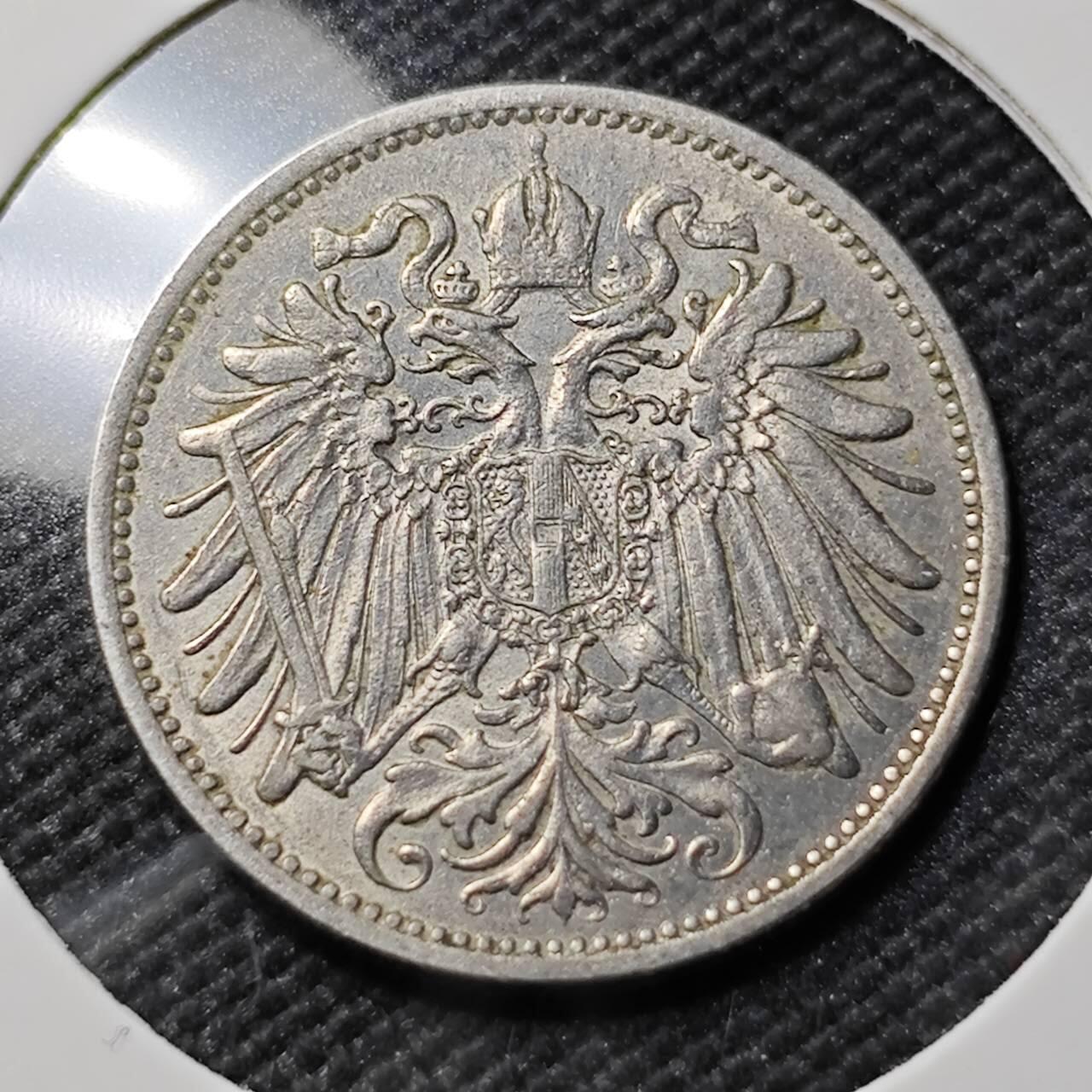 KK钱币收藏小铺   第401期 2月预留时间 周末发货  1894奥地利20格罗申