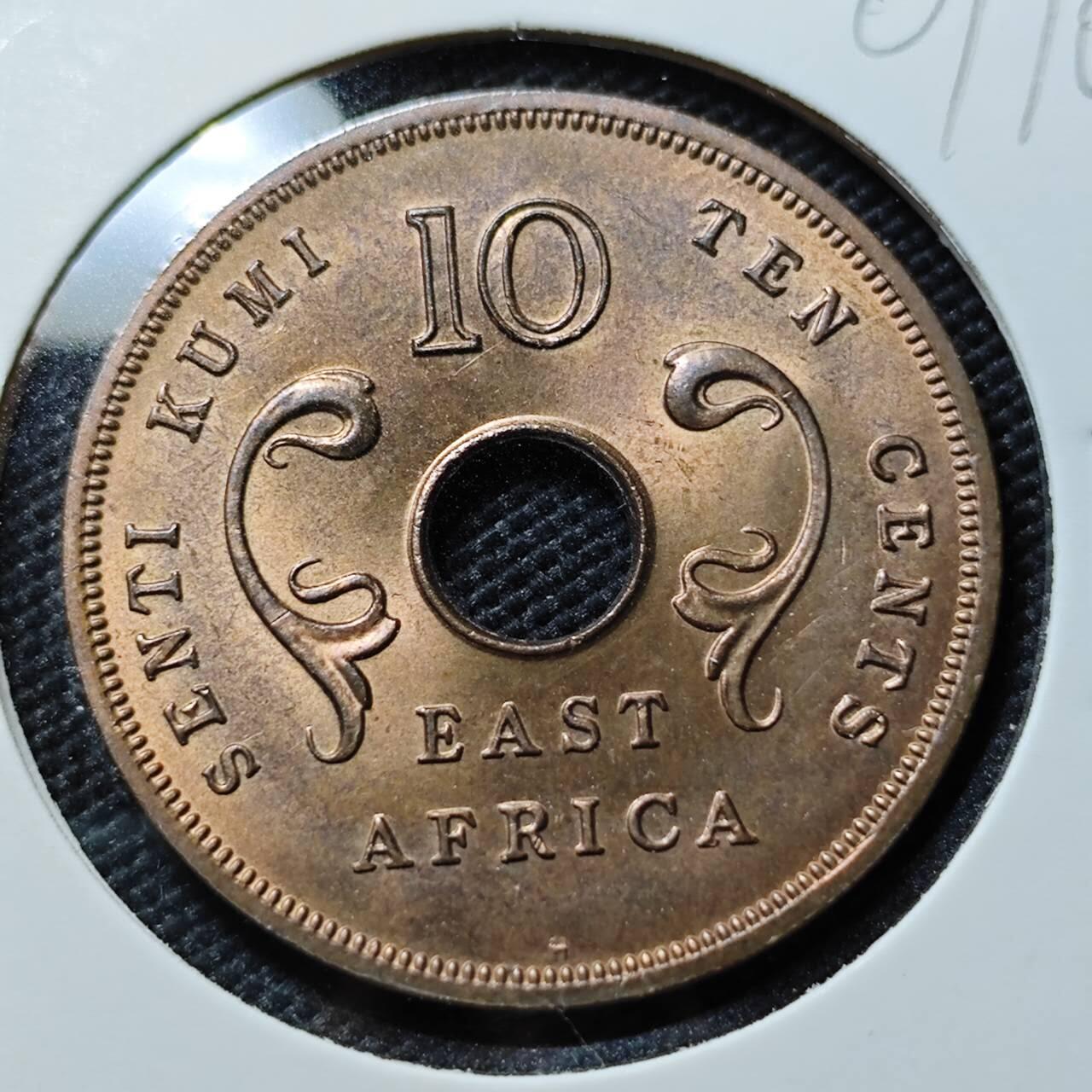 KK钱币收藏小铺   第401期 2月预留时间 周末发货  1964英属东非10分 好品