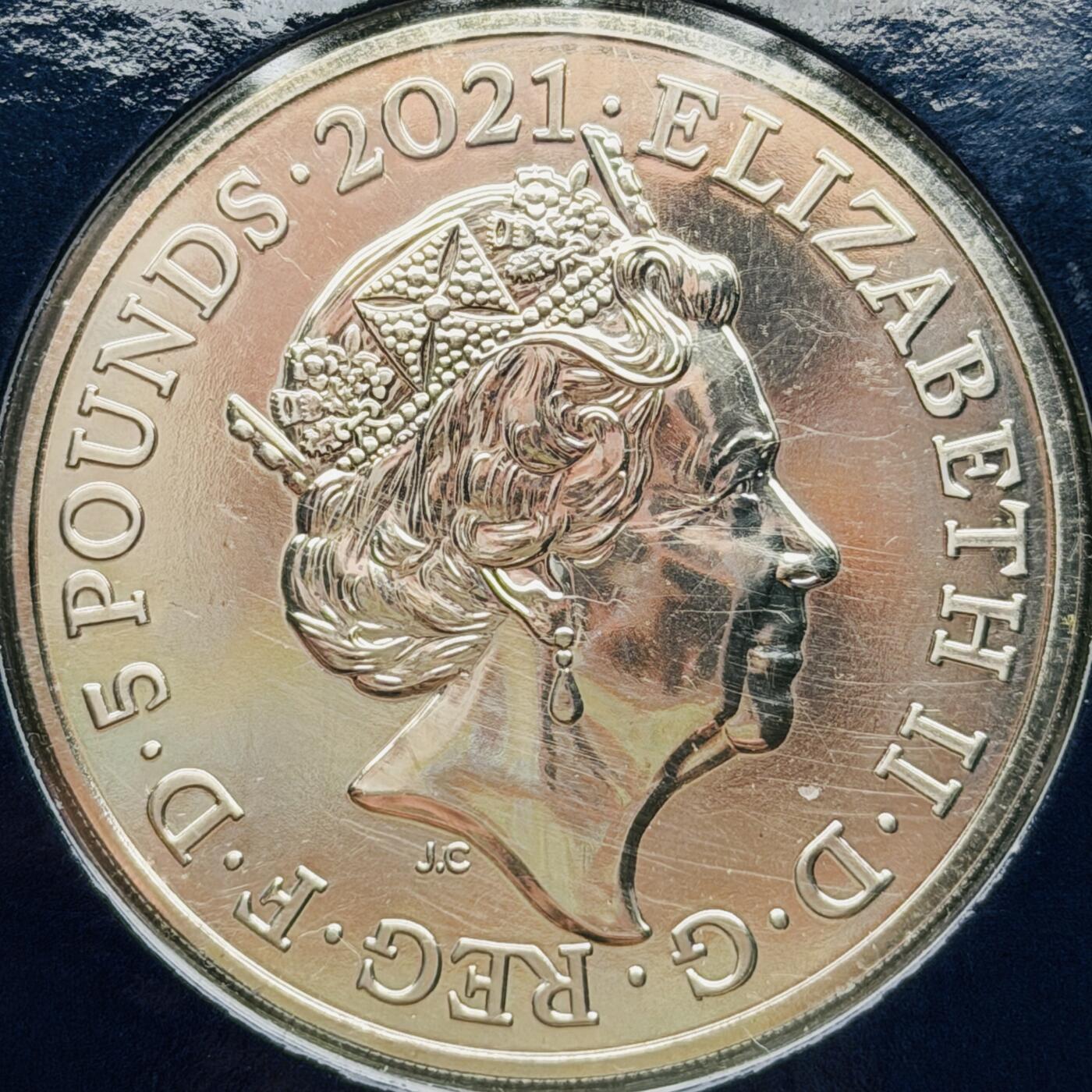 ＜星葵🌻钱币社＞硬币场·第71期·3月10日发货 英国2021年奇先生妙小姐上映50周年·阳光小美女5镑克朗型纪念币