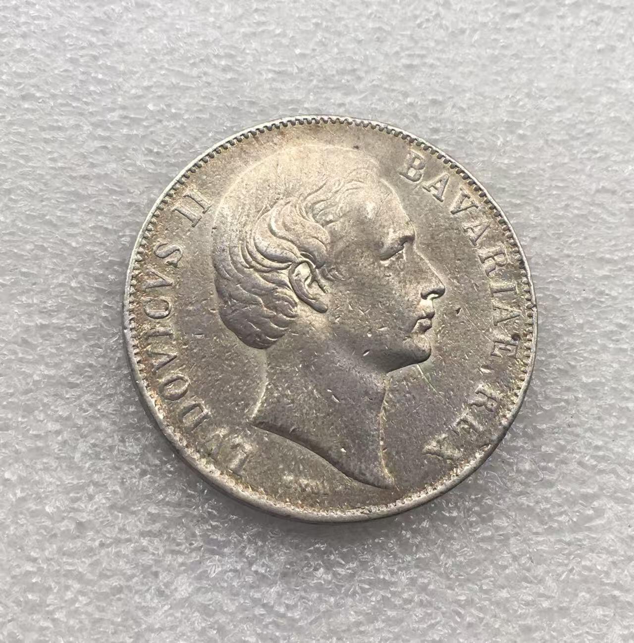 世界钱币专场拍卖 每周二开拍 1870年德国巴伐利亚路德维西二世圣母抱婴1泰勒银币