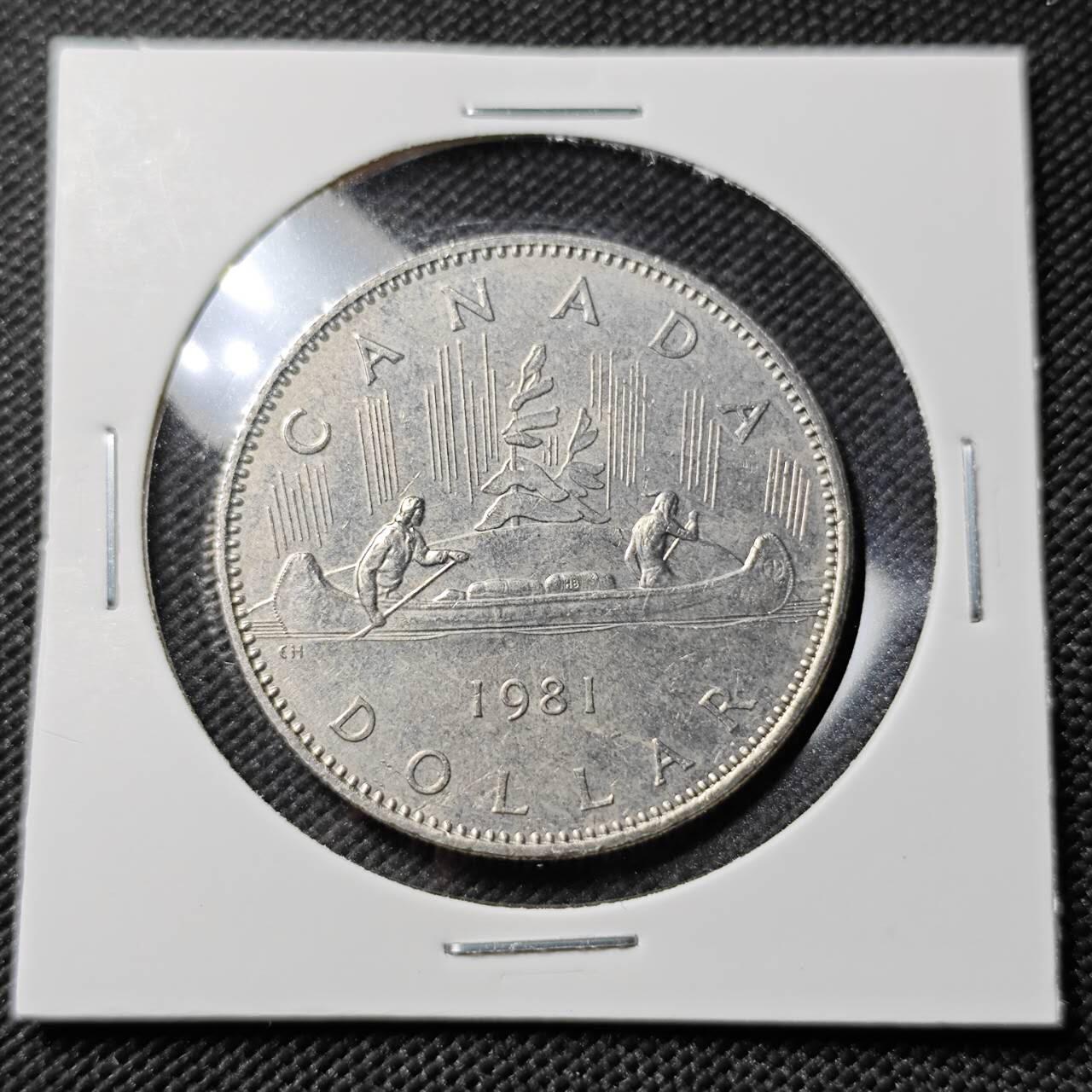 KK钱币收藏小铺   第401期 2月预留时间 周末发货  1981加拿大1元