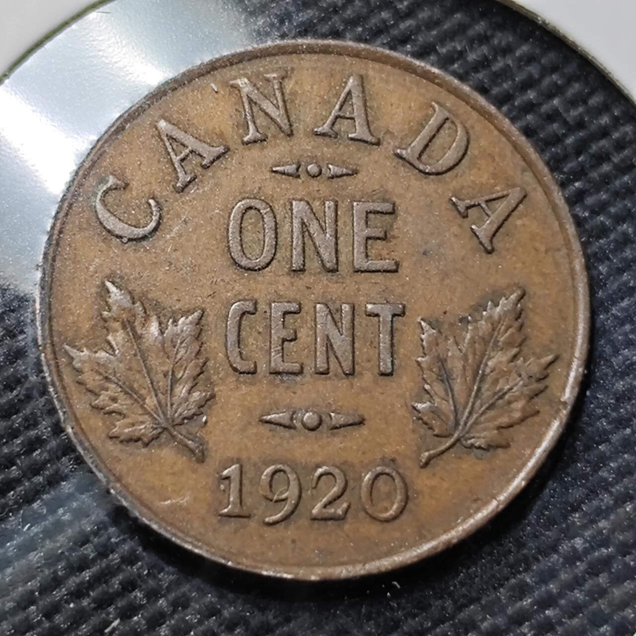 KK钱币收藏小铺   第402期 2月预留时间 周末发货  1920加拿大1分铜币