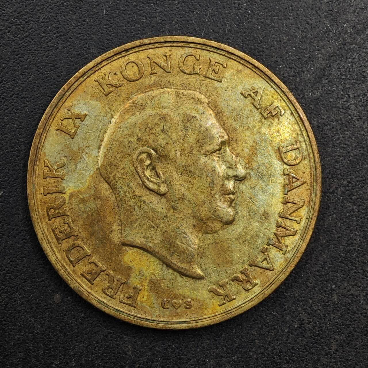 【淘币小摊】实时拍第八百七十七拍   散币场    每周一统一发货 丹麦1957年1克朗铜币