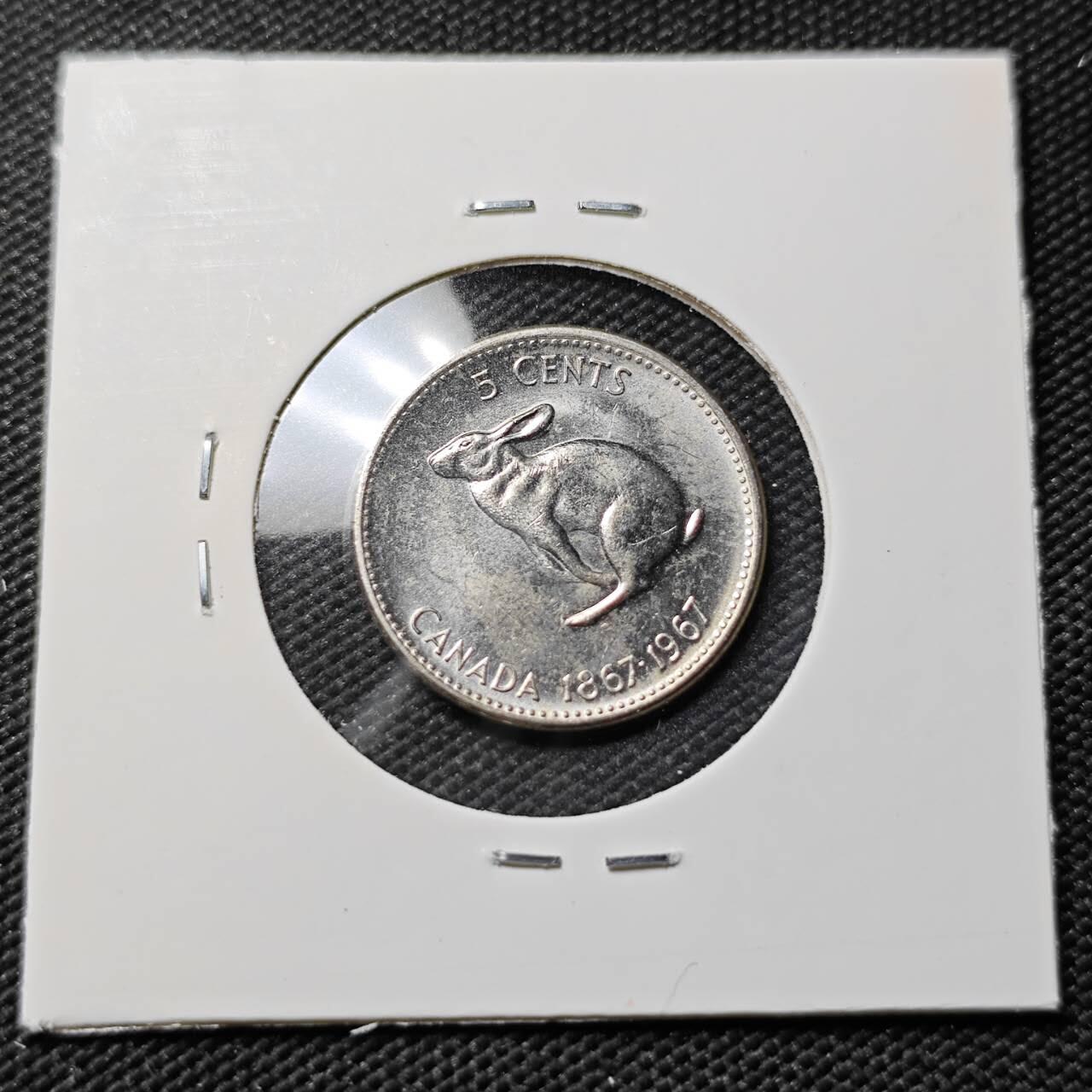 KK钱币收藏小铺   第401期 2月预留时间 周末发货  加拿大5分纪念币