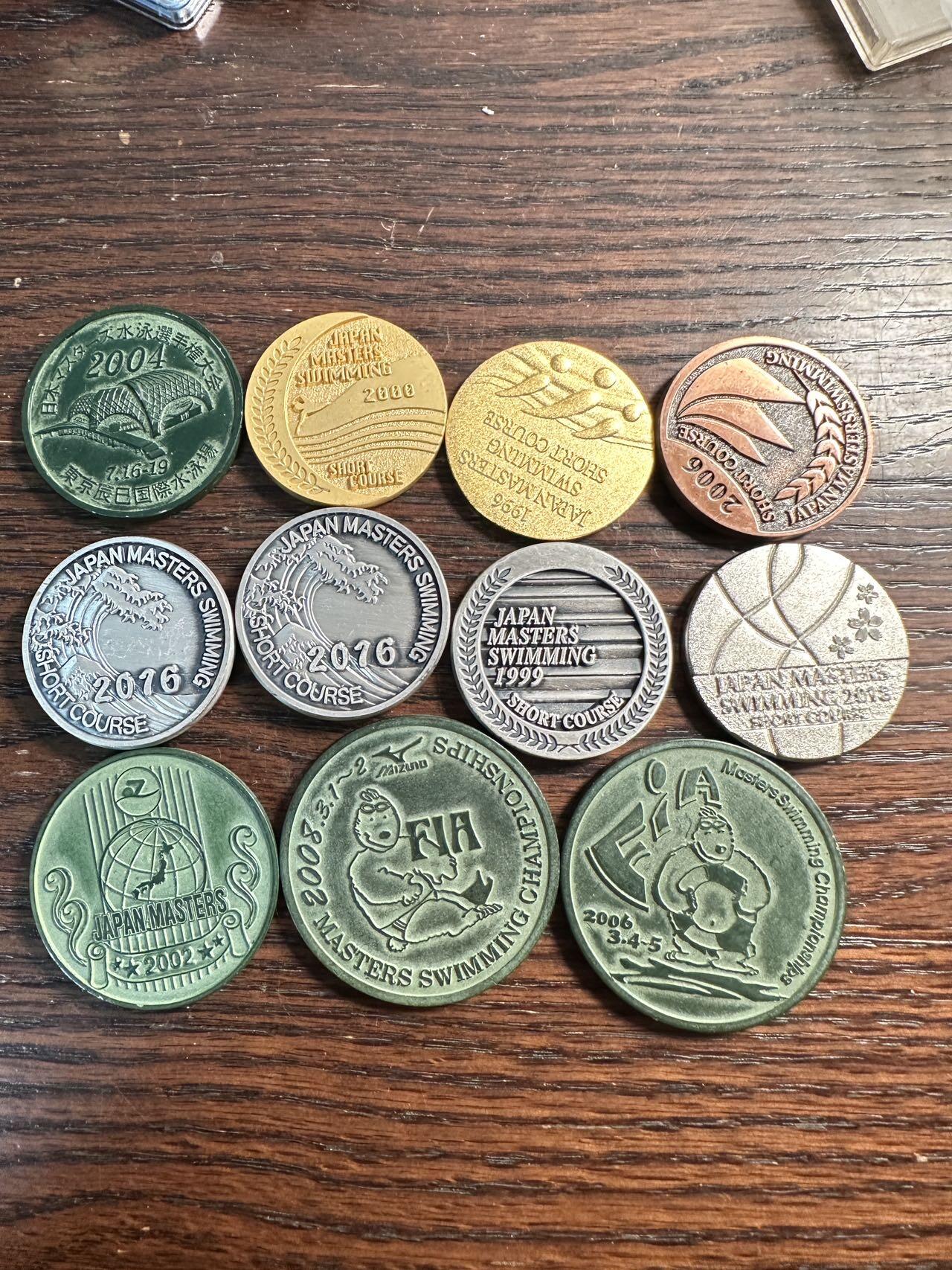 蒂克钱币-第59场 日本企业章 徽章拍卖 日本比赛纪念章11枚 总重460g