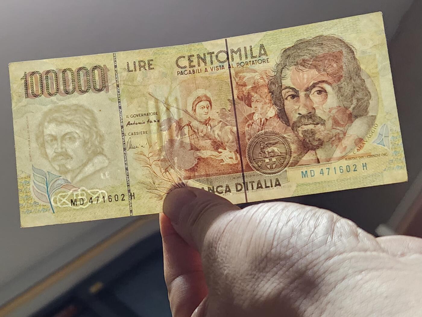 3月6号晚上8点 外国纸币自动截拍第35场 意大利100000签名1美品