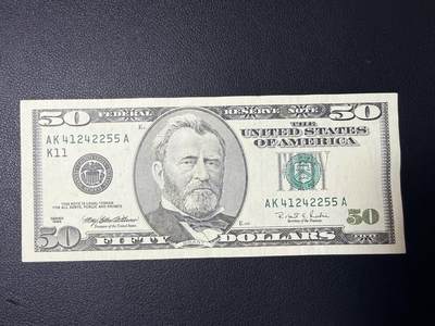 1996年首版大头50美元，品相如图，好品 - 1996年首版大头50美元，品相如图，好品