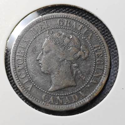 KK钱币收藏小铺   第402期 2月预留时间 周末发货 -  1881加拿大1分铜币