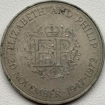 ＜星葵🌻钱币社＞硬币场·第71期·3月10日发货 - 英国1972年女王银婚25便士克朗型纪念币