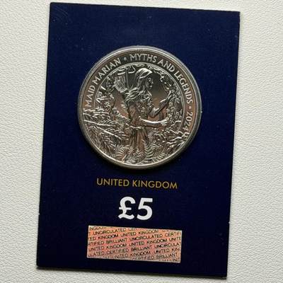 ＜星葵🌻钱币社＞硬币场·第71期·3月10日发货 - 英国2024年神话与传说·玛丽安少女5镑克朗型纪念币