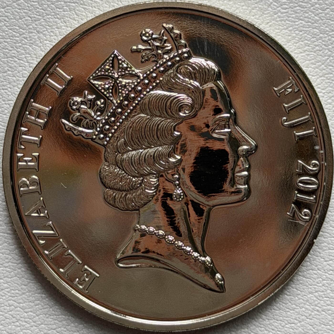 ＜星葵🌻钱币社＞硬币场·第71期·3月10日发货 斐济2012年女王登基60周年10元克朗型纪念币