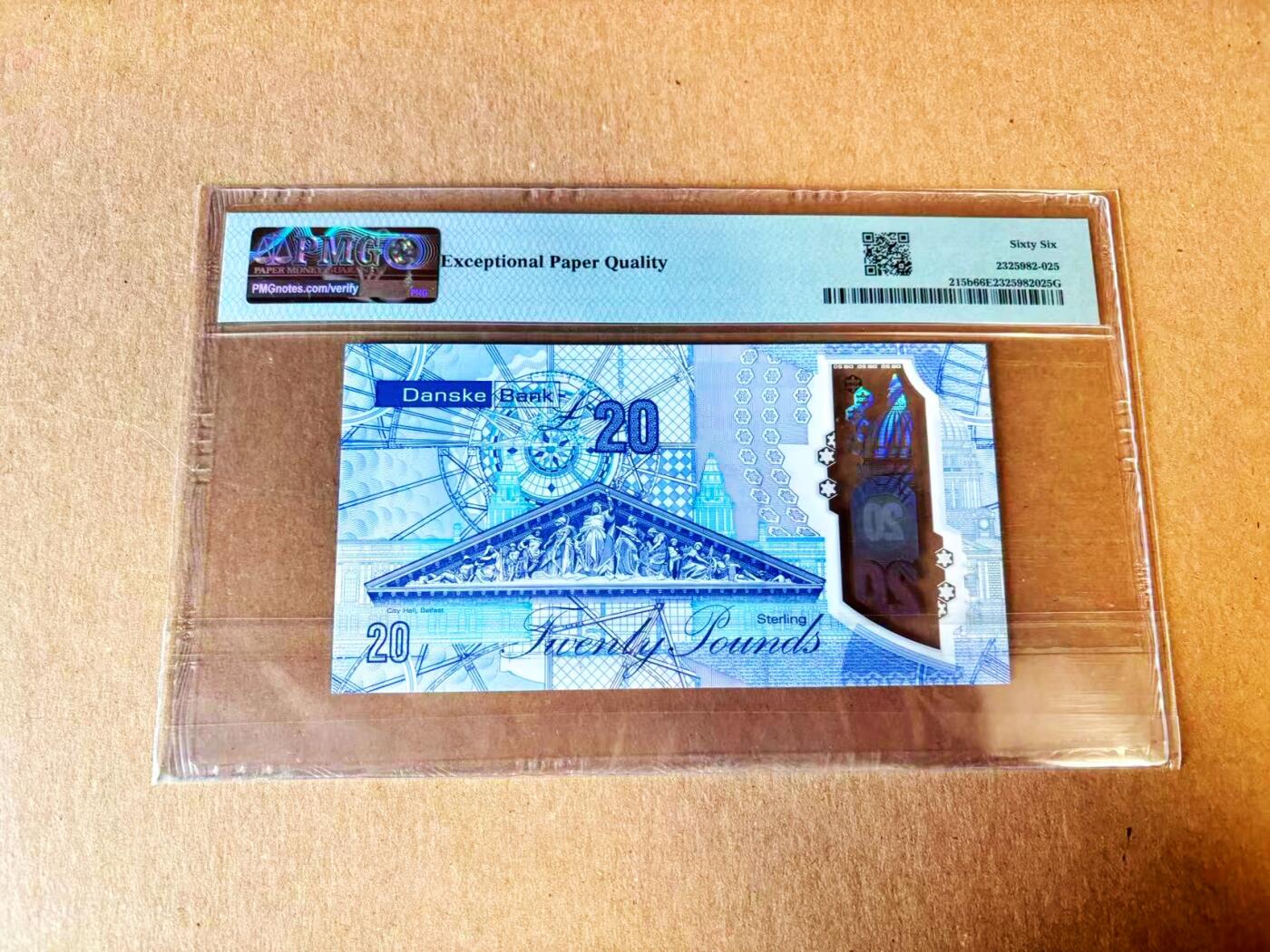  【Blue Auction】世界纸币精拍第791期——18级TOP拍卖/信誉/品质/专业/高效💫 【雷达号无47】北爱尔兰 2022年20镑 PMG66EPQ 