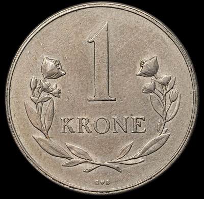 修遠堂世界钱币第106期，请看参拍说明 - 1960年皇家格陵兰贸易公司1克朗