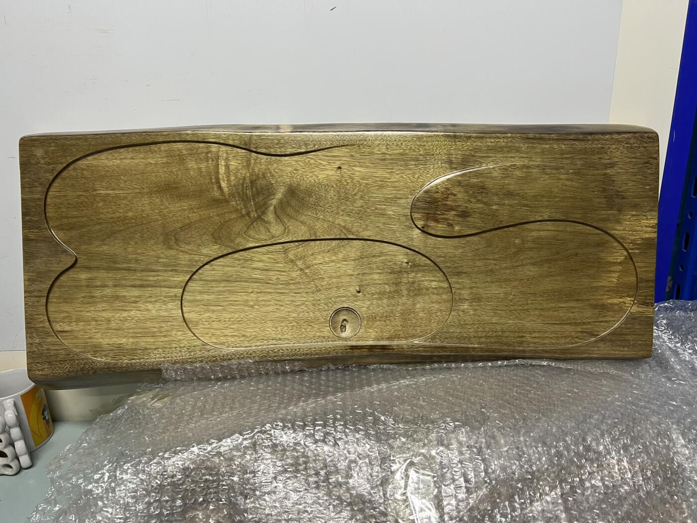 零元拍：金丝楠茶盘 双泡台  金光闪闪。尺寸约：79/30.5/3.5CM