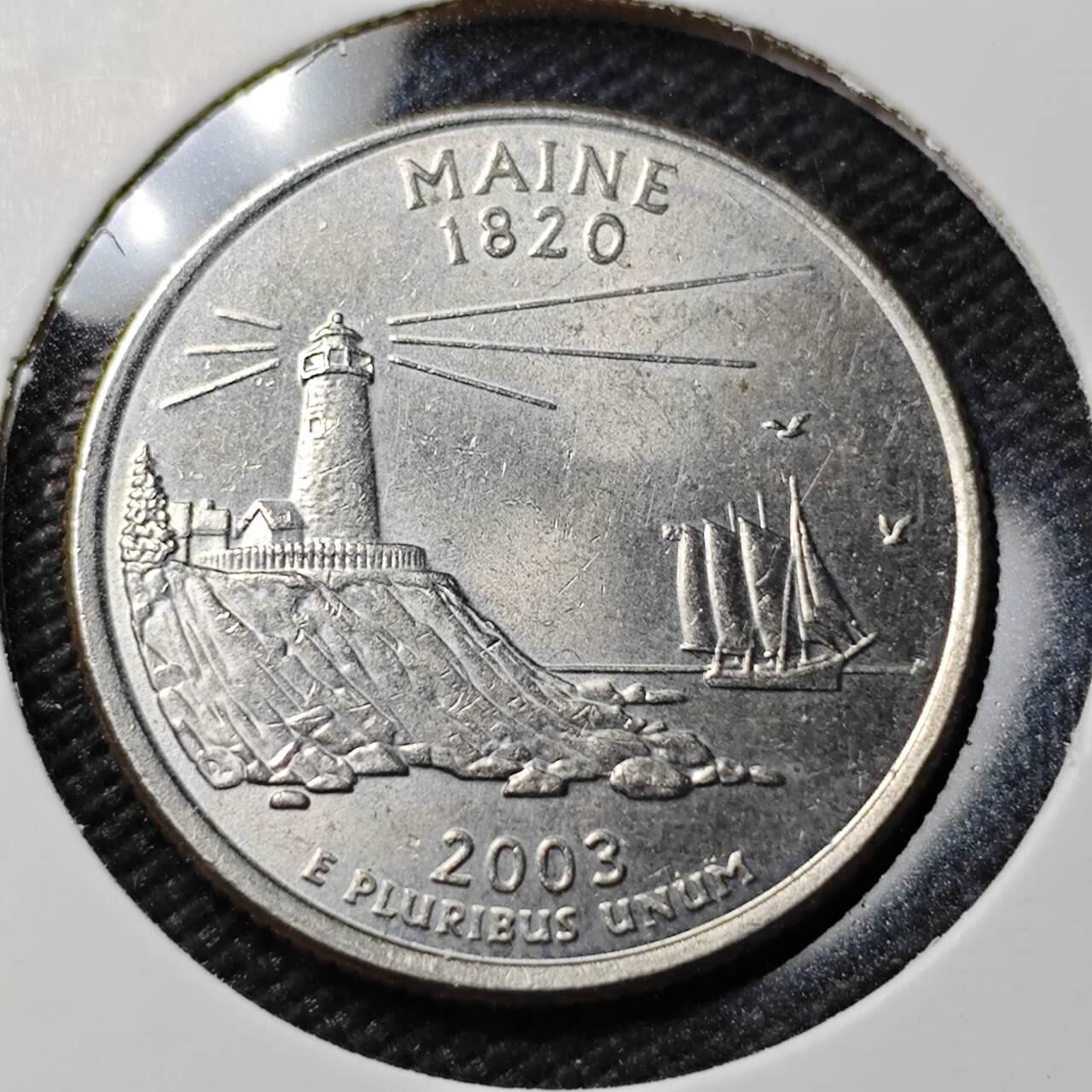 KK钱币收藏小铺   第401期 2月预留时间 周末发货  美国25分纪念币