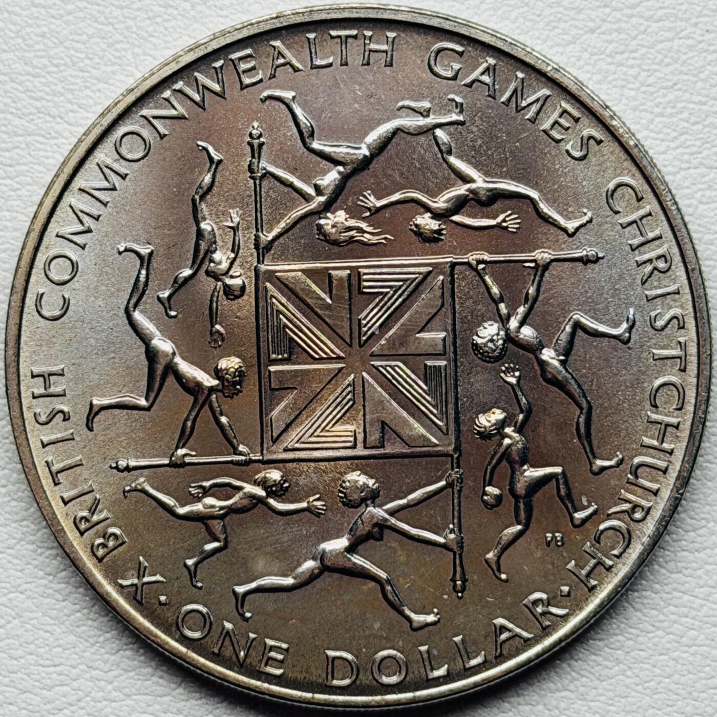 ＜星葵🌻钱币社＞硬币场·第71期·3月10日发货 新西兰1974年英联邦运动会盒装1元克朗型纪念币