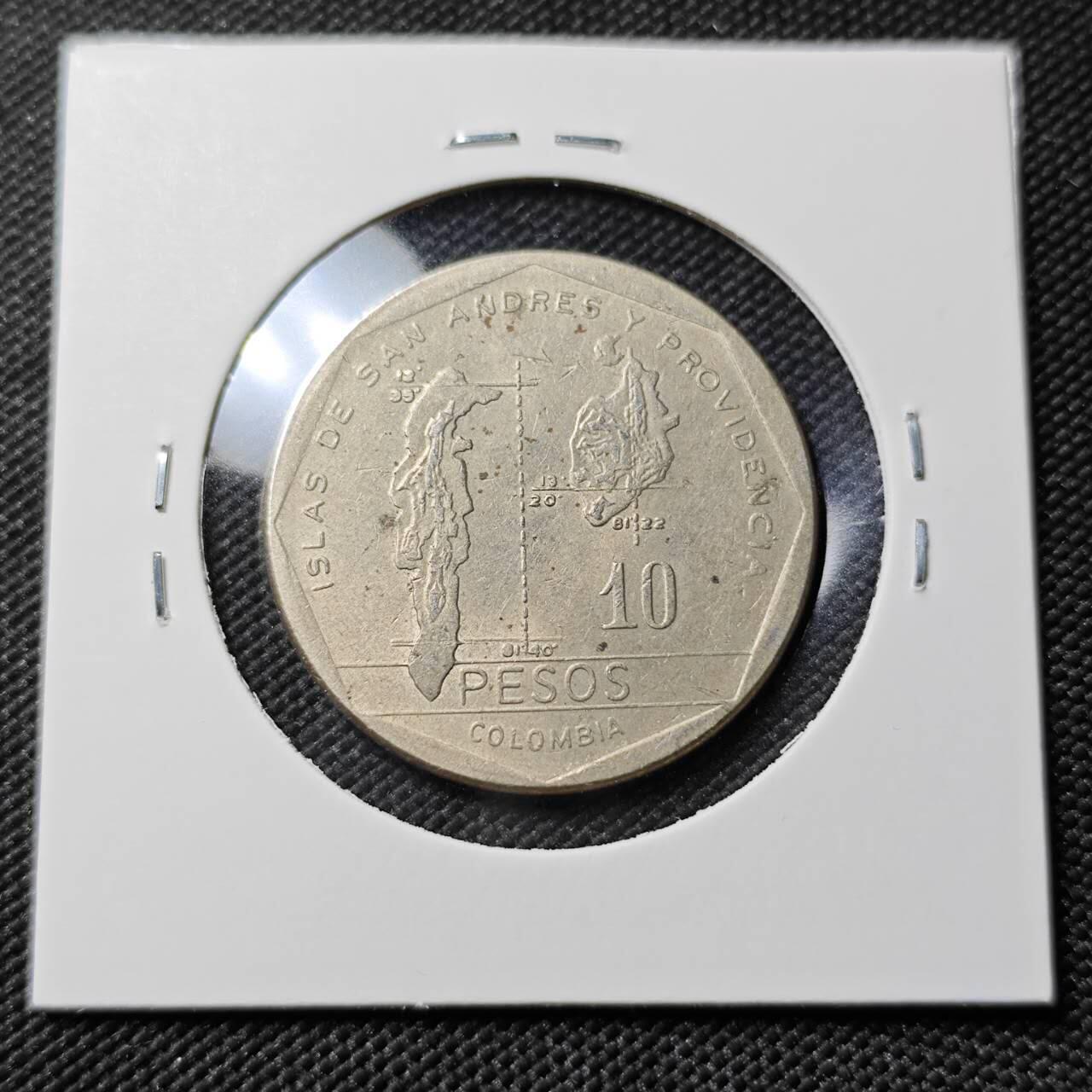 KK钱币收藏小铺   第401期 2月预留时间 周末发货  1982哥伦比亚10比索