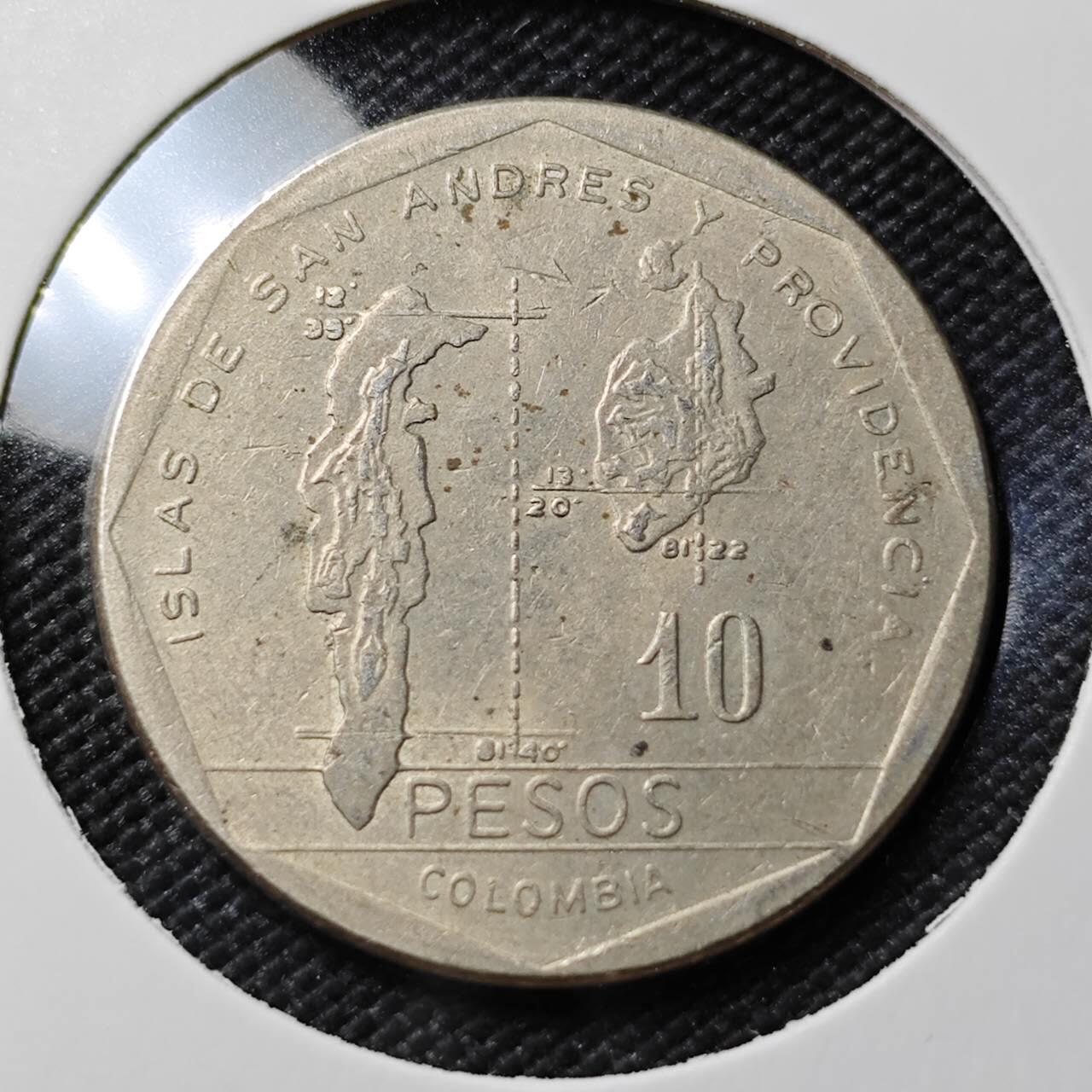 KK钱币收藏小铺   第401期 2月预留时间 周末发货  1982哥伦比亚10比索