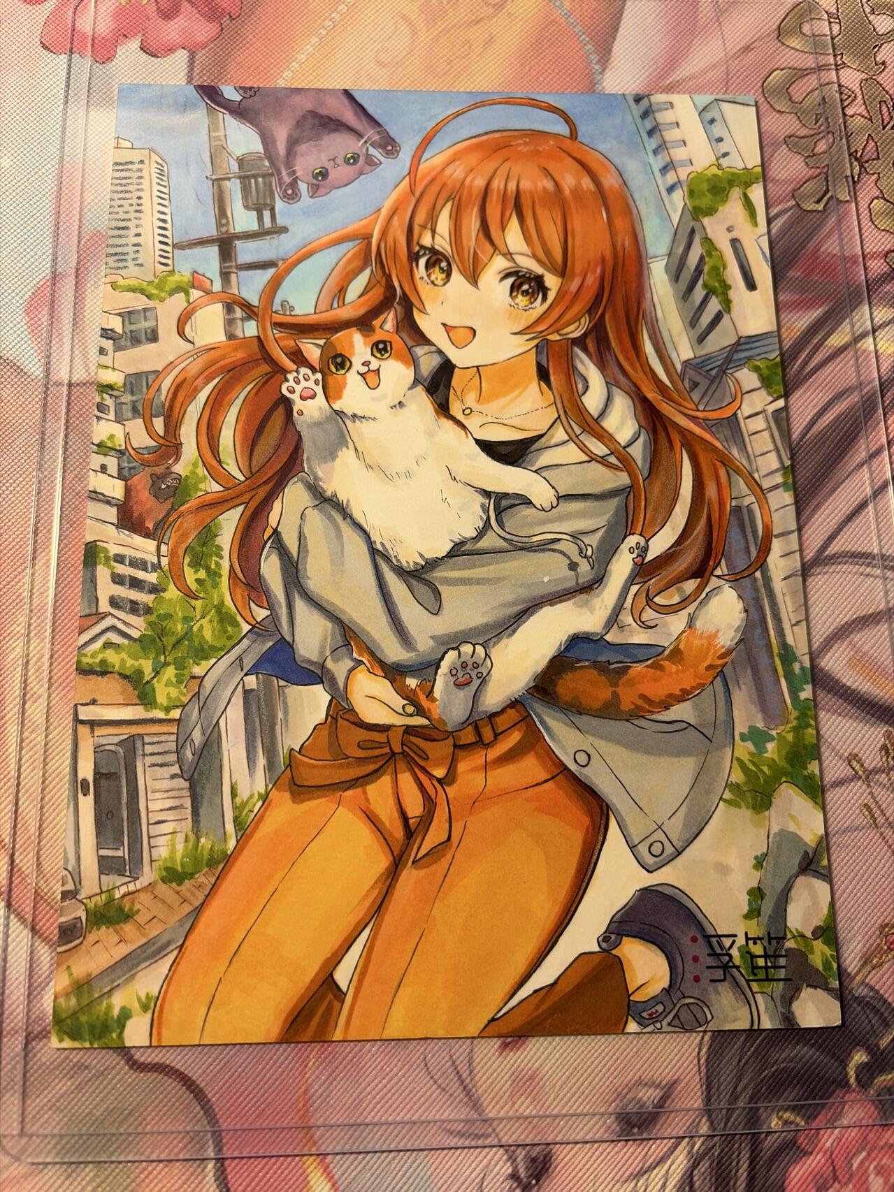 麦趣喜第三场 手绘专场 (3月13号周五晚上23点截拍，专注买家市场，福利拉满)  浮笙工作室 B6大小动漫手绘 带硬壳保护夹 125MM*176MM