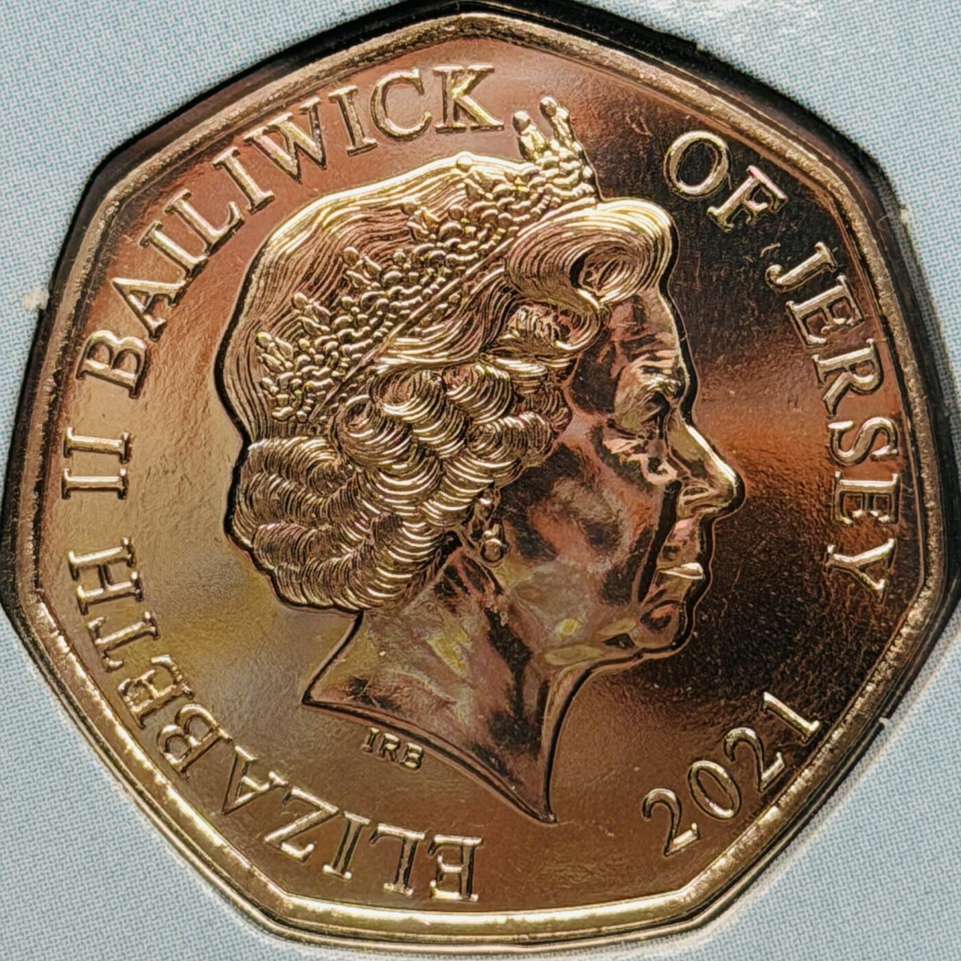 ＜星葵🌻钱币社＞硬币场·第71期·3月10日发货 泽西岛2021年英国皇家军团百年庆典卡装50便士彩色纪念套币