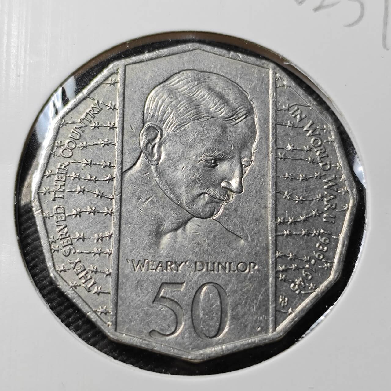 KK钱币收藏小铺   第402期 2月预留时间 周末发货  澳大利亚50便士纪念币