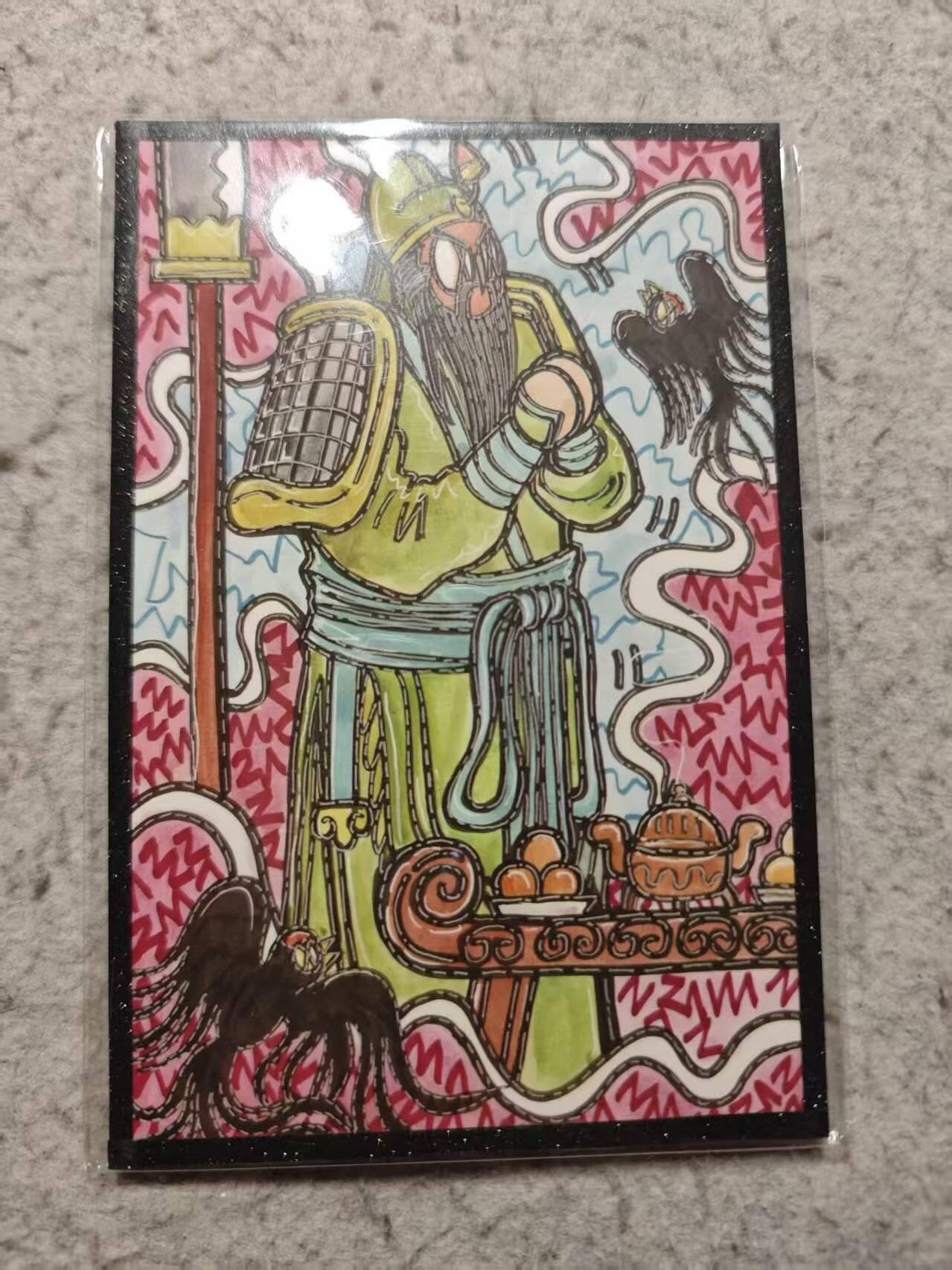 满赠PR！！龙虎卡牌-七七场（满200元包邮，无佣金，每周六结拍，欢迎送拍） 【亲签 签绘】A6色纸 waiwai - 关羽