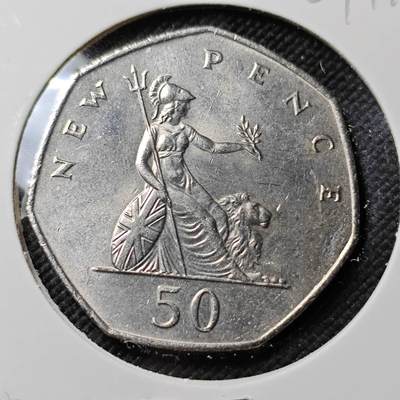 KK钱币收藏小铺   第401期 2月预留时间 周末发货 -  英国大50便士 好品
