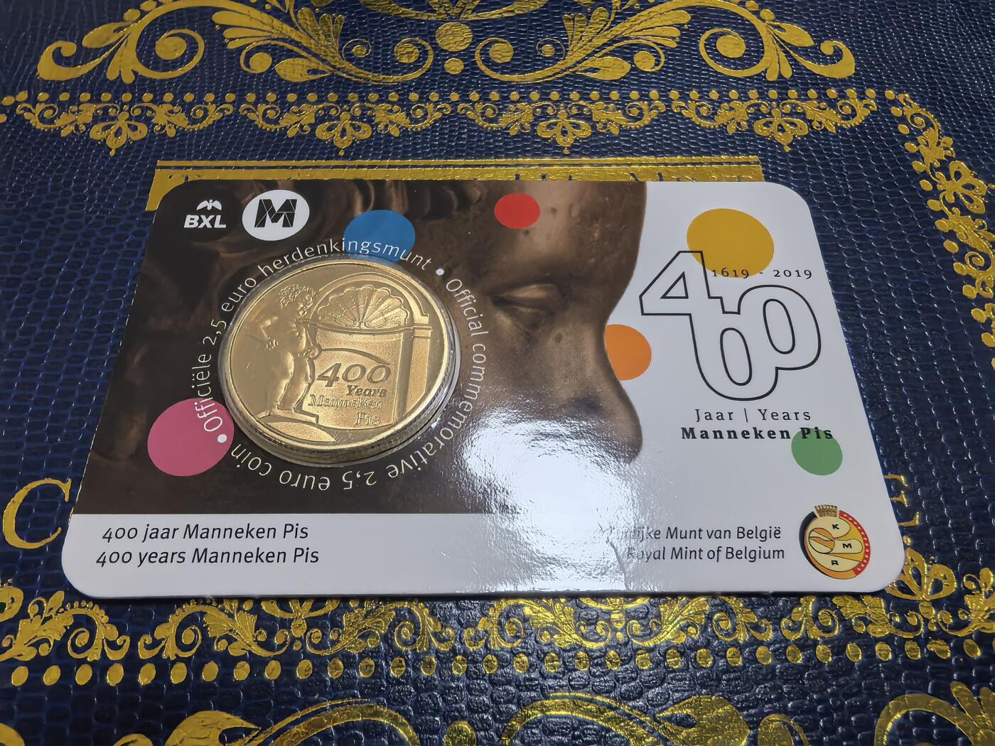 长老汇马年精选第七场拍卖 2019比利时撒尿男孩于连铜像400周年2.5欧铜镍币卡装