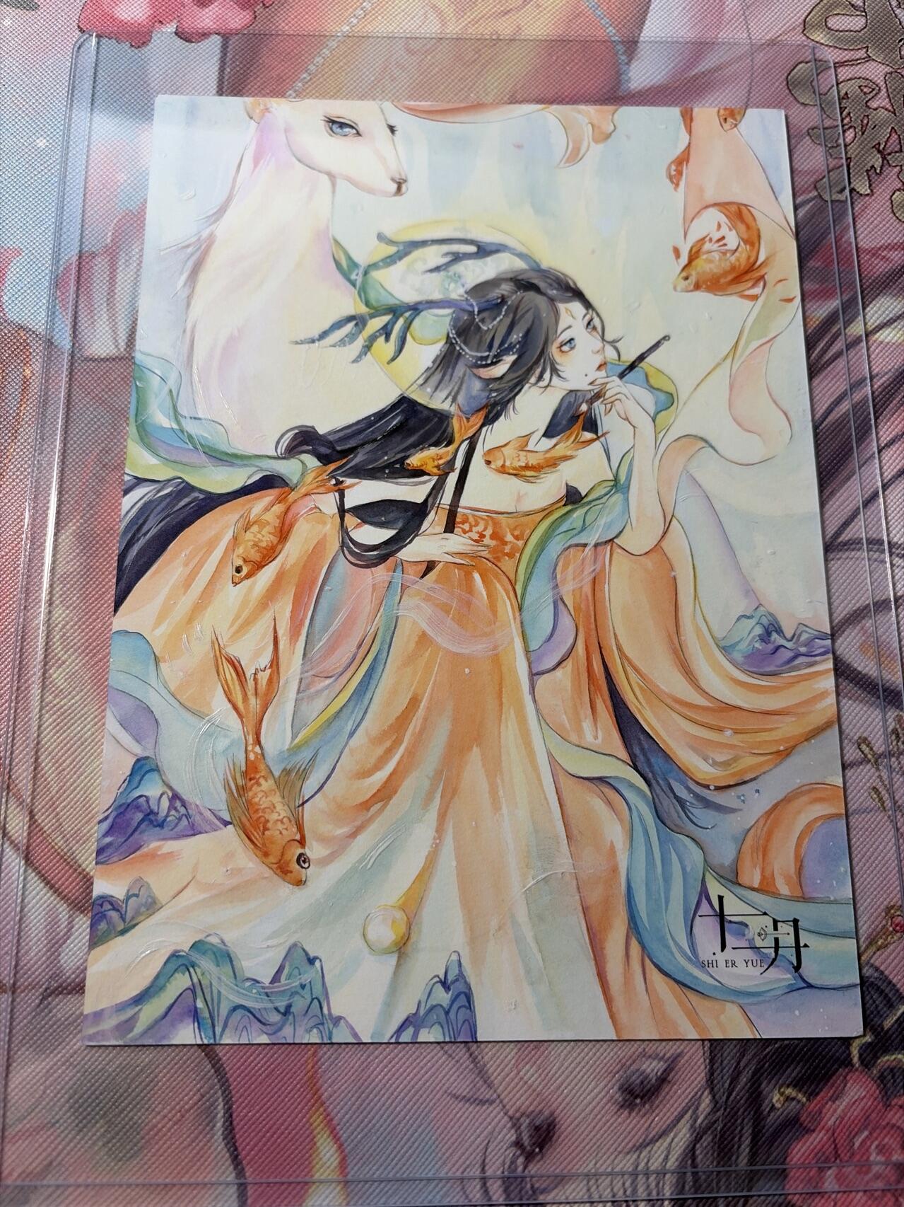 麦趣喜第三场 手绘专场 (3月13号周五晚上23点截拍，专注买家市场，福利拉满)  浮笙工作室 B6大小动漫手绘 带硬壳保护夹 125MM*176MM