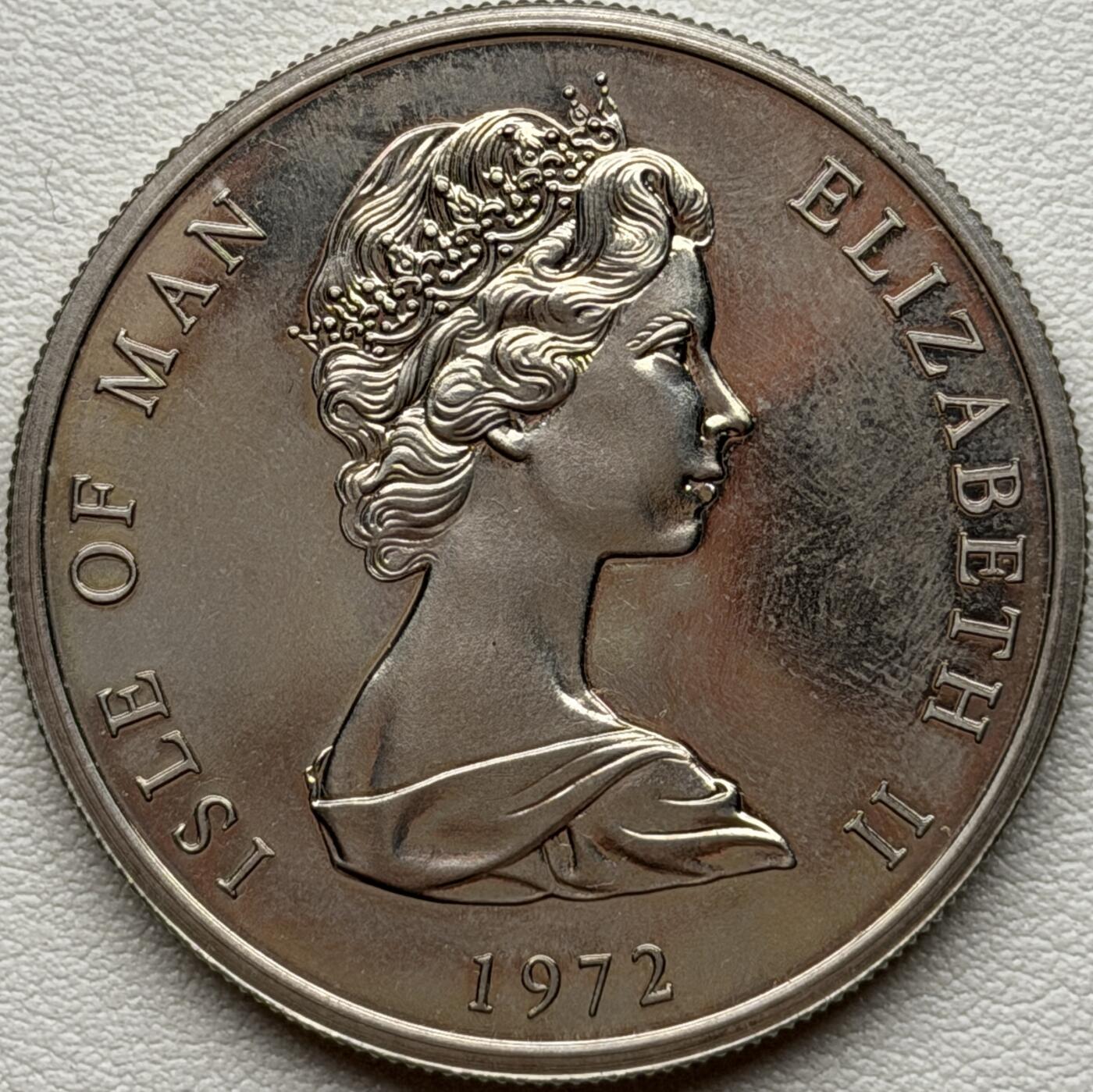 ＜星葵🌻钱币社＞硬币场·第71期·3月10日发货 马恩岛1972年女王结婚25周年25便士盒装克朗型纪念币