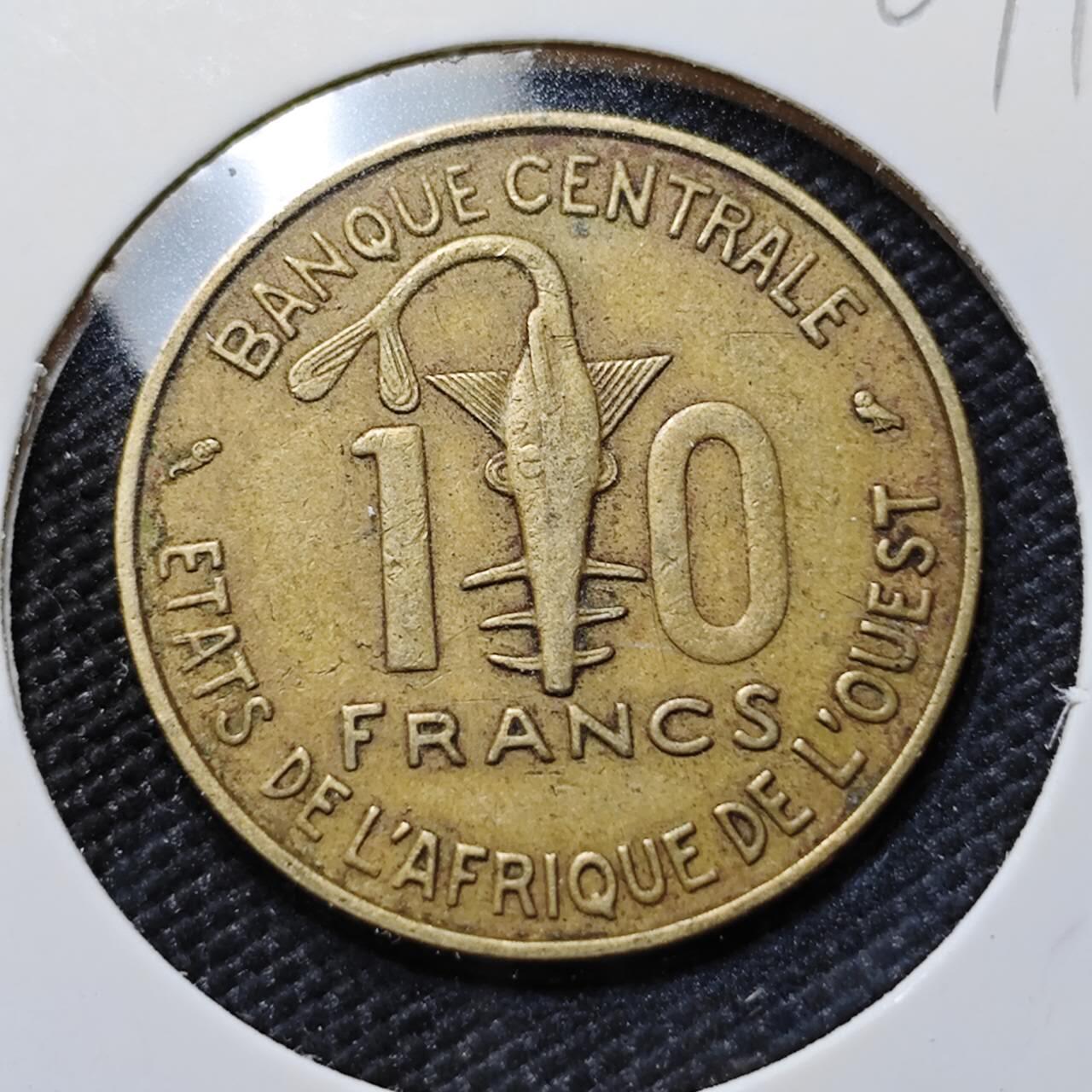 KK钱币收藏小铺   第401期 2月预留时间 周末发货  1970西非10法郎