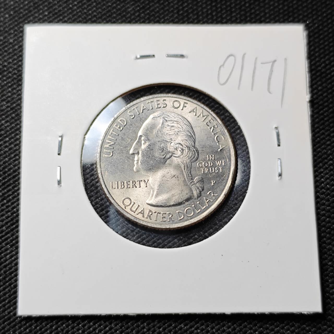 KK钱币收藏小铺   第401期 2月预留时间 周末发货  美国25分纪念币 好品