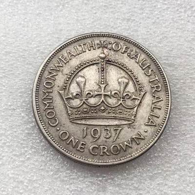 世界钱币专场拍卖 每周二开拍 - 1937年澳大利亚乔治六世皇冠登基一克朗银币