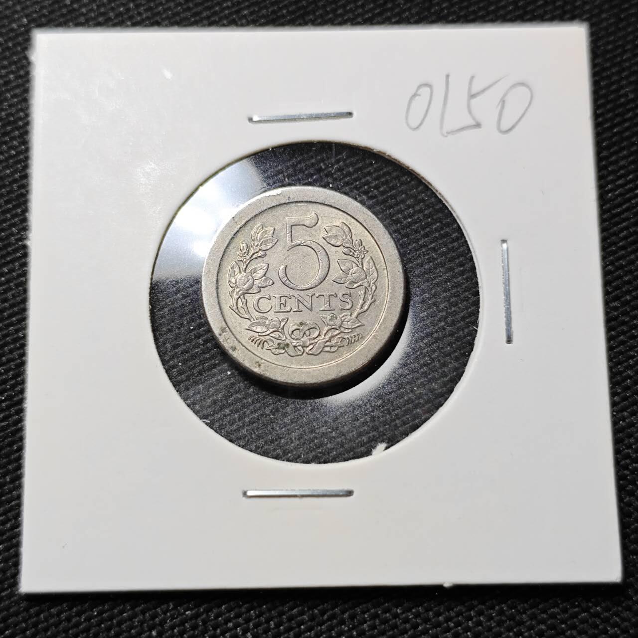 KK钱币收藏小铺   第401期 2月预留时间 周末发货  1909荷兰5分 带光