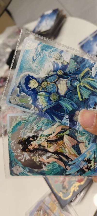 秋原瞳的小店第三十八期（忽如一夜春风来，千树万树梨花开！） - 卡游三国白玉经典原膜大乔——孙策，原膜一对，看画神物