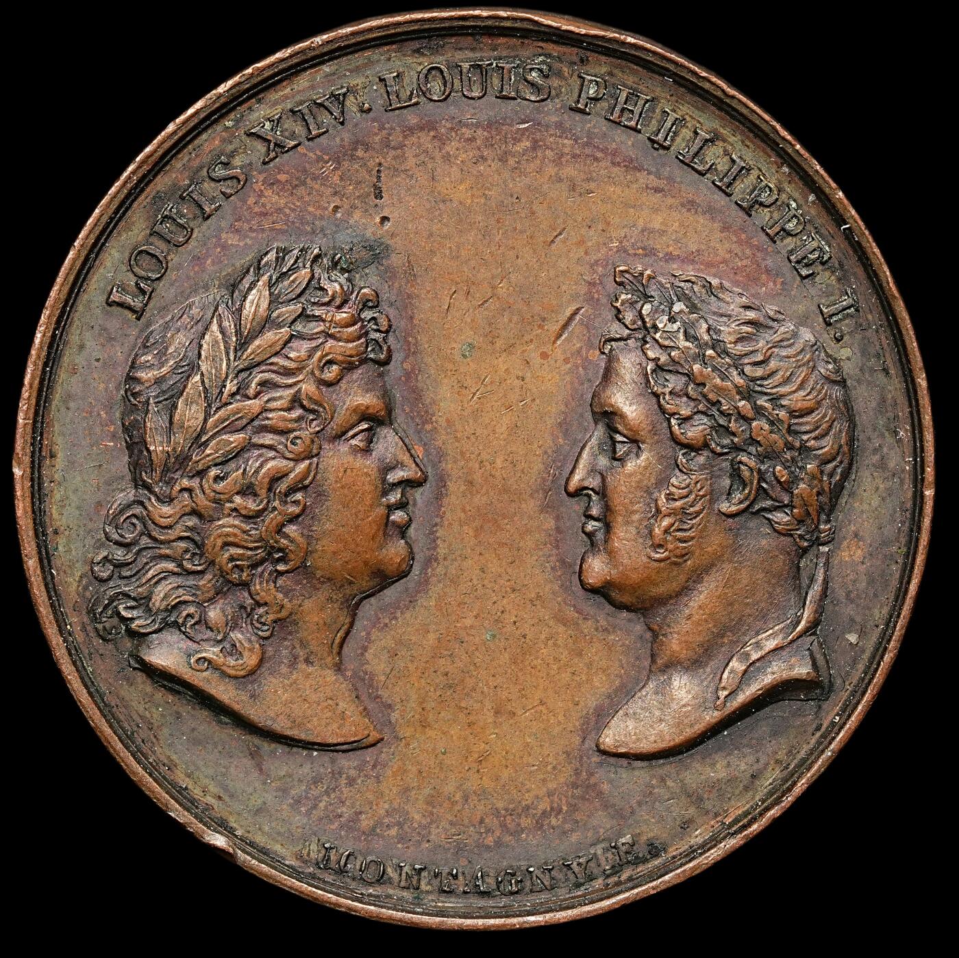 修遠堂世界钱币第106期，请看参拍说明  1837年法国凡尔赛历史博物馆落成纪念铜章，25.50mm，9.37g